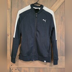 Puma Women's Black and White Track Jacket NWOT Size Small
